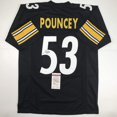 thumbnail image 1 of Autographed/Signed Maurkice Pouncey Pittsburgh Black Football Jersey JSA COA, 1 of 4