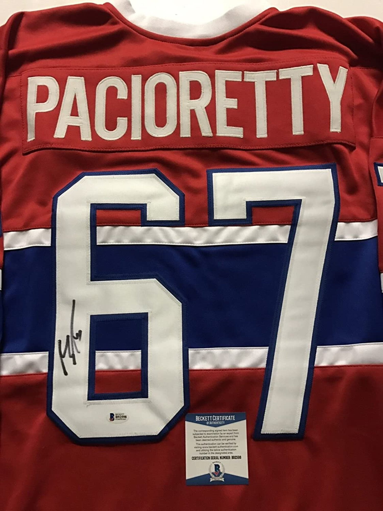 Autographed/Signed Max Pacioretty Montreal Canadiens Red Hockey Jersey