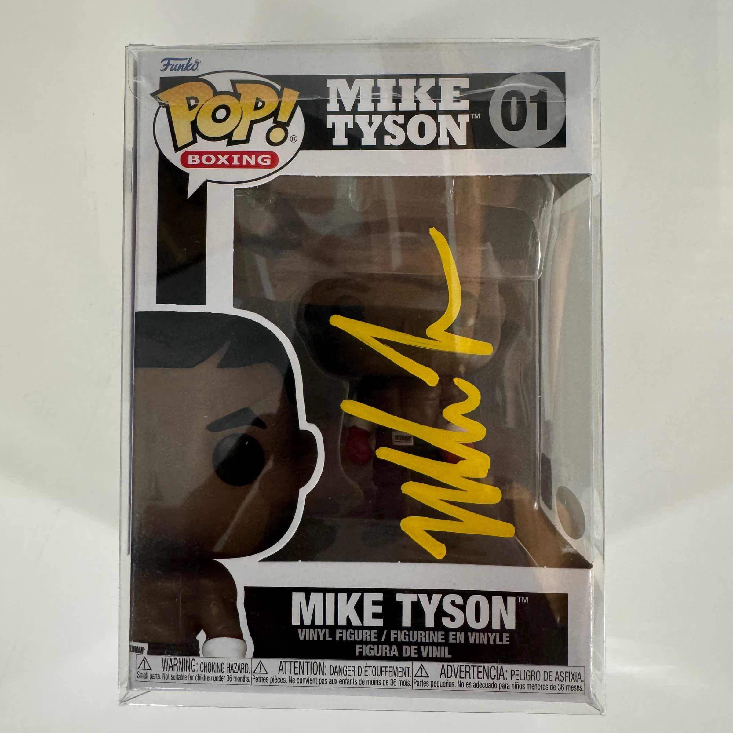 Autographed/Signed Mike Tyson Funko Pop Boxing #01 Figurine JSA