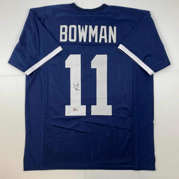 Autographed/Signed NaVorro Bowman Penn State Blue College Football Jersey Beckett BAS COA