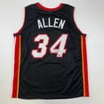 thumbnail image 1 of Autographed/Signed Ray Allen Miami Black Basketball Jersey Beckett BAS COA, 1 of 4