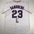 thumbnail image 1 of Autographed/Signed Ryne Sandberg HOF 05 Chicago White Baseball Jersey JSA COA, 1 of 4