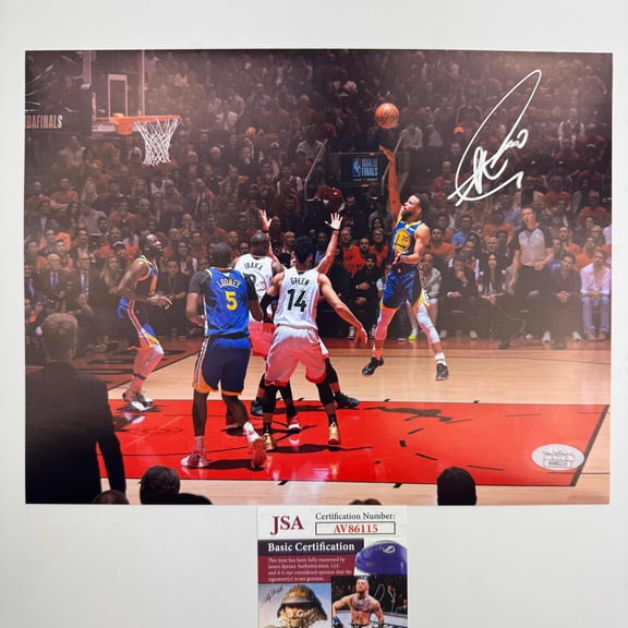 Autographed/Signed Stephen Steph Curry Golden State Warriors 8x10 Basketball Photo JSA COA