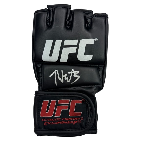 Autographed/Signed Terrance McKinney Fighting UFC MMA Ultimate Fighting Black Glove JSA COA