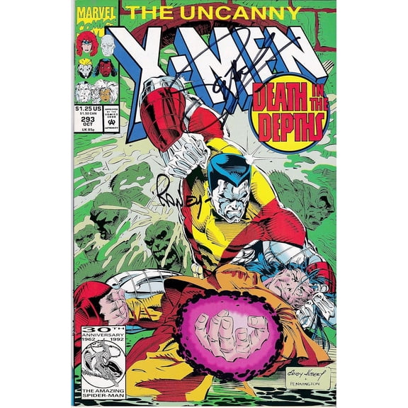 Autographed Uncanny X-Men #293 NM Signed Scott Lobdell and Tom Raney