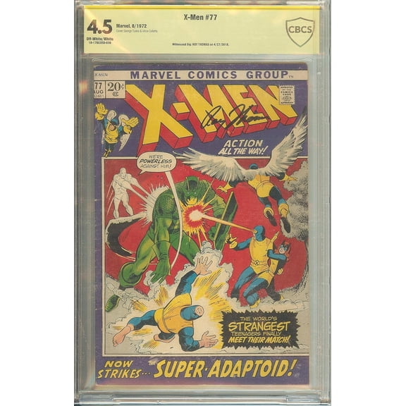 Autographed X-Men #77 CBCS 4.5 Signed Roy Thomas