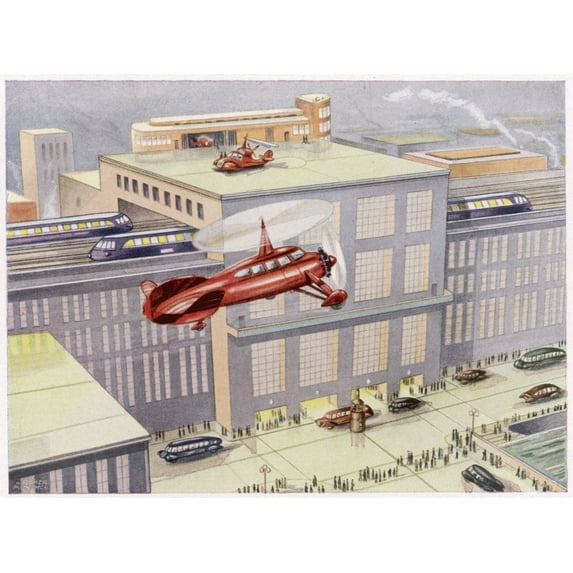 Autogyro Landing Pad Poster Print By Mary Evans Picture Library (24 X 18)