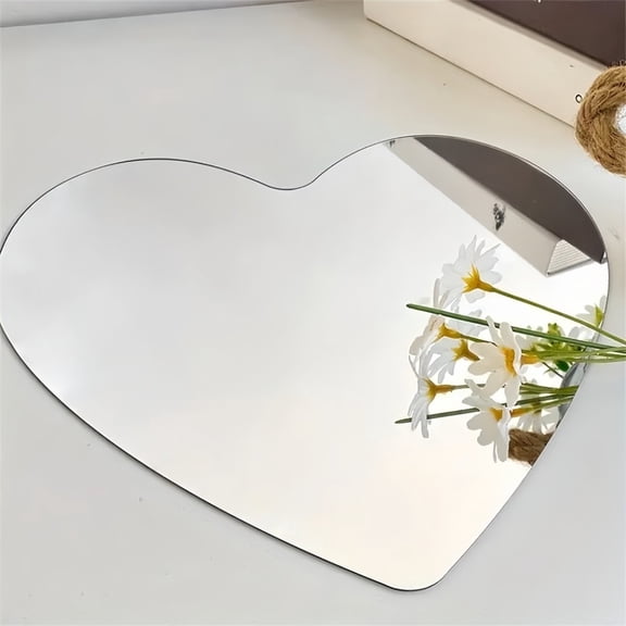 Autohesion Heart Shaped Mirror Living Room Bedroom Decorative Wall Mirrors 30Cm Smile Home