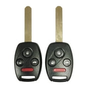 AutokeyMax 2 New Replacement Uncut Honda Civic Remote Key Fob Keyless Entry Transmitter 313.8MHZ 46chip