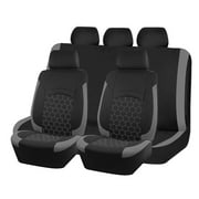Autoking Cover Universal Car Seat Covers Polygon Embroidery Seat Cover Fit For Most Car Gray