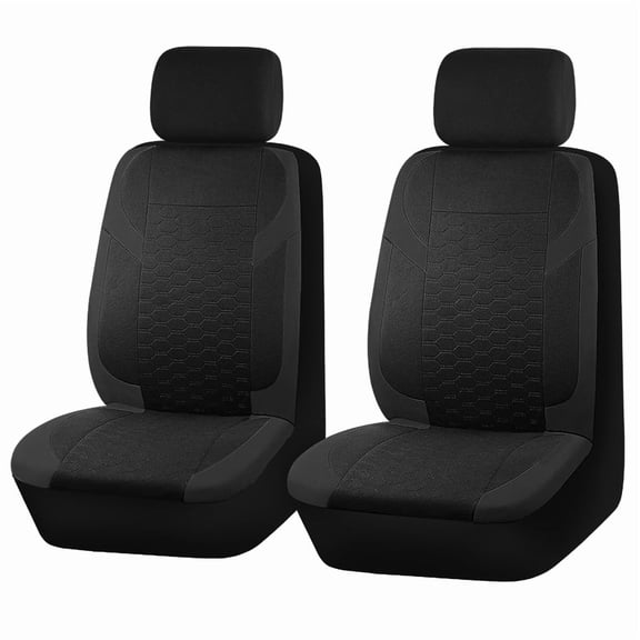 Autoking Cover Universal Car Seat Covers Set Lattice Polyester 4pcs/9pcs Racing Seat Protector Accessories Interior Black-2F