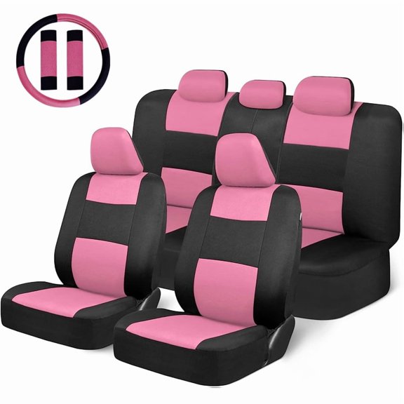 Autoking Cover Universal Car Seat Covers Set With Steering Wheel Covers 2 Shoulder Protection Rear Seat Can Split Car Accessories Interior AD9539PK