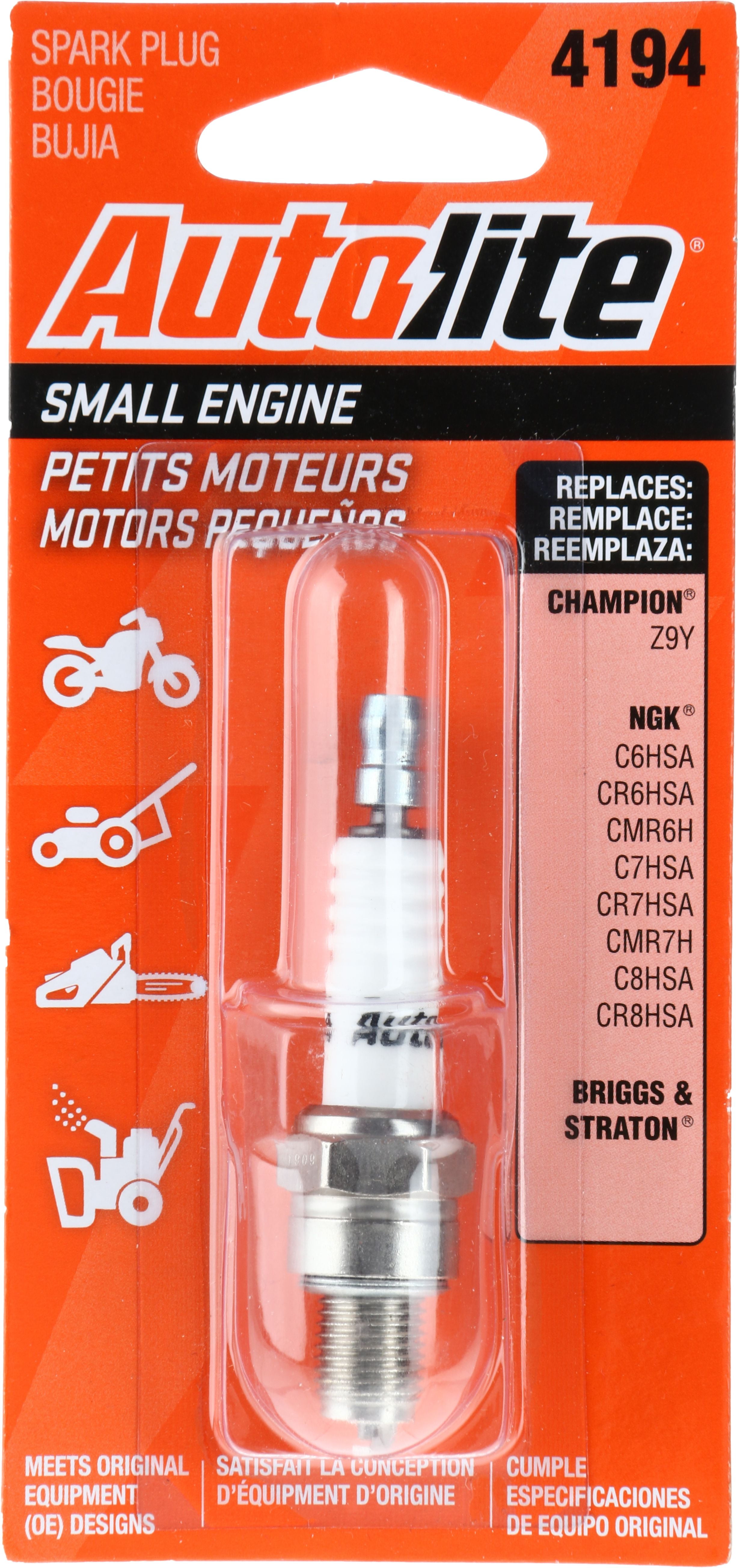 Autolite Power Sport Spark Plug, 4194, for Honda, Kawasaki, Yamaha and