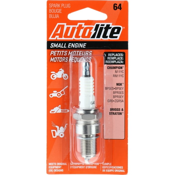 Autolite Small Engine Spark Plug, 64 for Select Honda Small Engine and other Power Equipment, also Fits Select Toyota and Suzuki