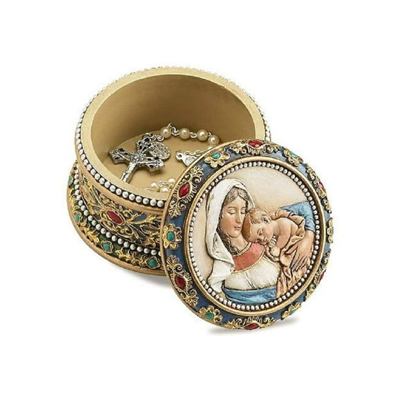 Autom 2" H Ave Maria Rosary Box