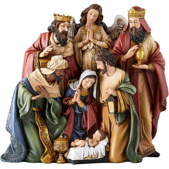 Avalon Gallery-Advent and Christmas Resin Figurine, 8.75-Inch, Let Us Adore Him