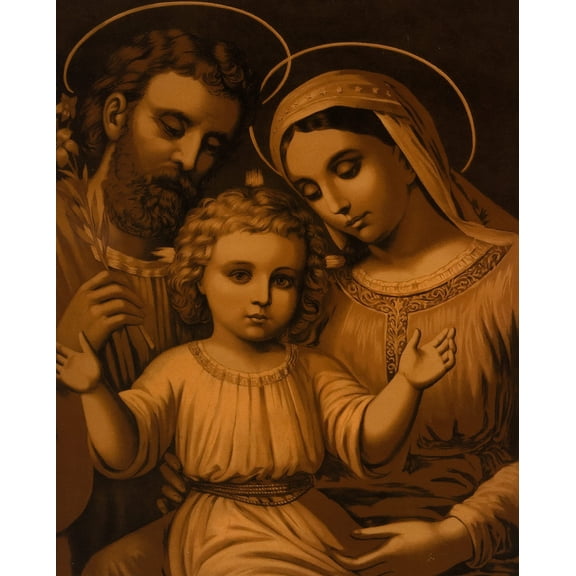Autom Catholic print picture - Holy Family 6 - 8 in x 10 in ready to be framed