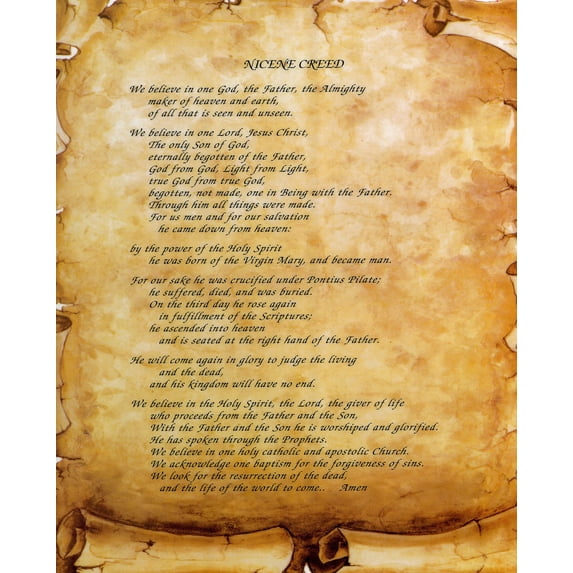 Autom Catholic print picture - Nicene Creed - 8*10inch ready to be framed