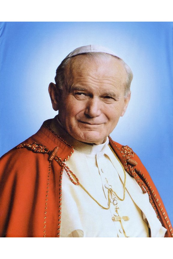 co Catholic print picture - POPE JOHN PAUL II C - 8 Inch x 10 Inch ready to be framed