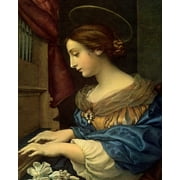 Autom co Catholic print picture - St. Cecilia - 8inch x 10inch ready to be framed