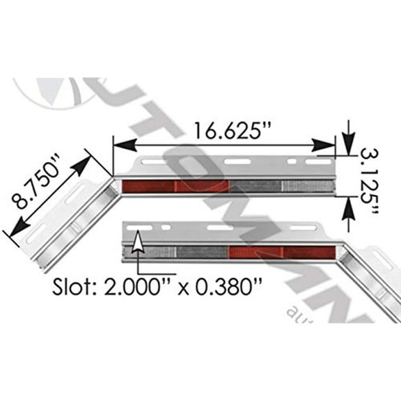 Automann Conspicuity Plate (562.443 Conspicuity Reflector Plate Set Angled)