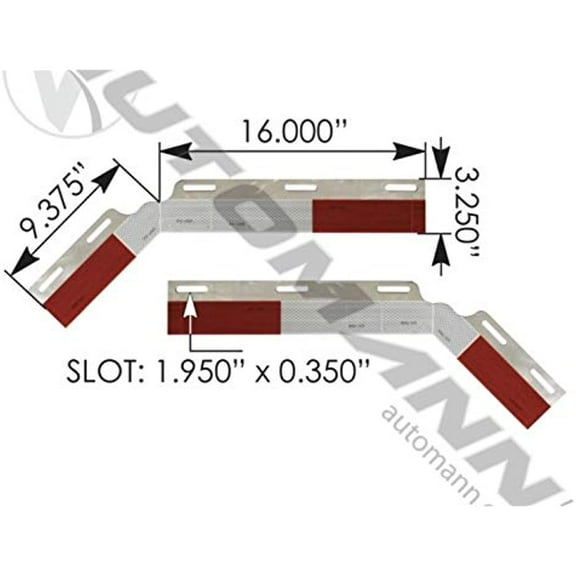 Automann Conspicuity Plate Set Angled (562.441 Conspicuity Plate Set Angled)