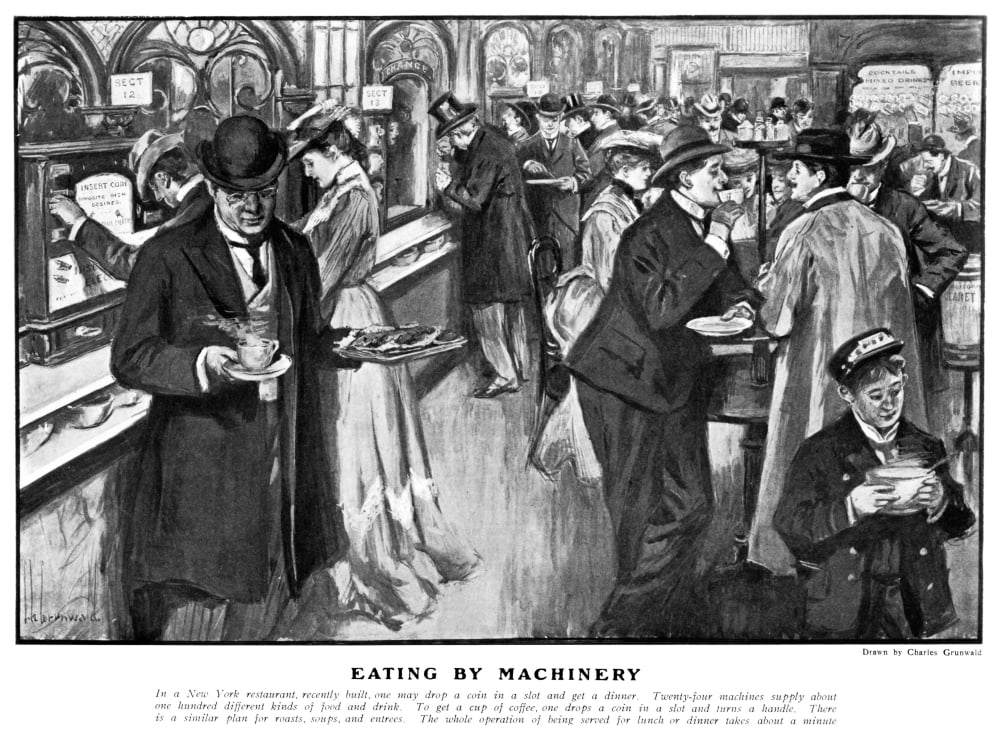 Automat Restaurant 1903. N'Eating By Machinery.' The First Automat ...