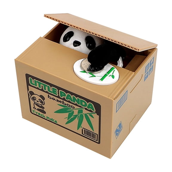 Automated Panda Cat/Dog Steal Coin Bank Money Saving Box Electronic Money Boxes Piggy Banks Kids Gift Home Decor Cute Have Educational Significance ,Unbreakable