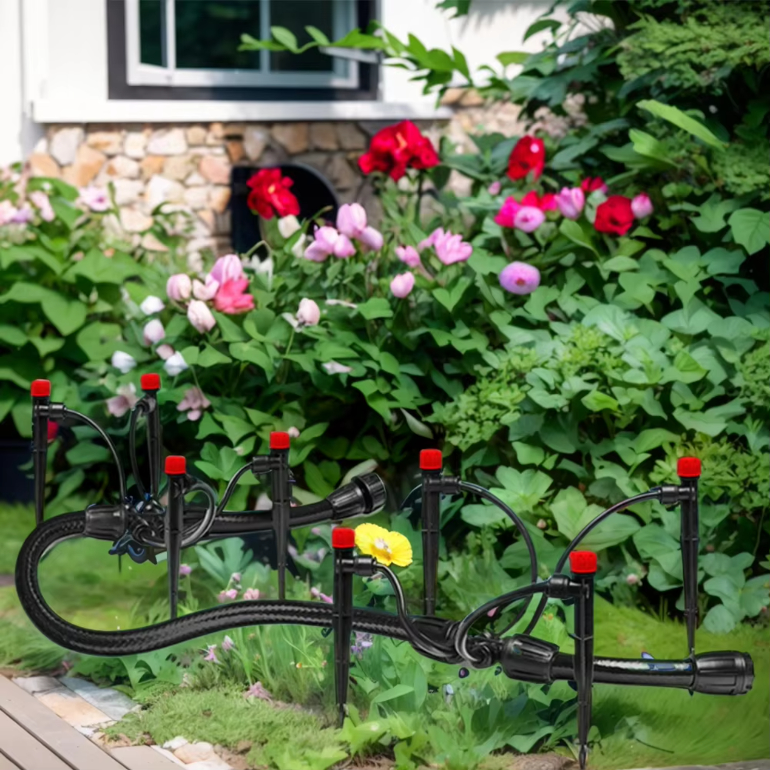 Automatic 10M+15M Garden Watering System with Drip Irrigation for