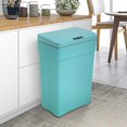 thumbnail image 1 of Automatic 13 Gallon Garbage Can Kitchen Trash Can with Lid Plastic Trash Bin for Kitchen Bathroom, Blue, 1 of 7