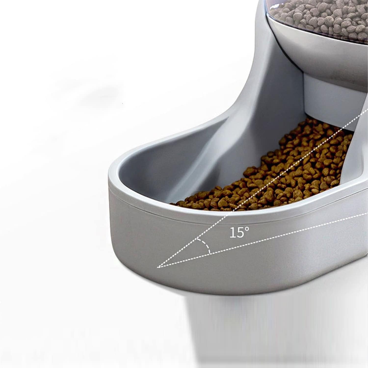 Light Gray Automatic Pet Waterer and Feeder Set