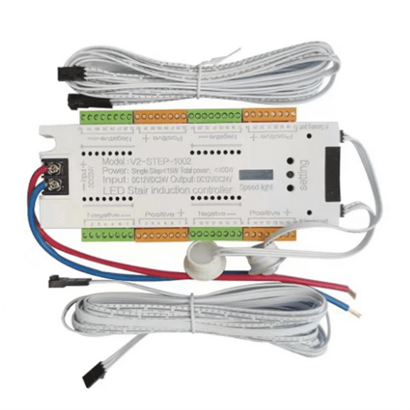 Automatic 32 Channels Stairway Lighting LED Motion Sensor Stair Light Controller Kit for Stairs Flexible Strip 12V 24V