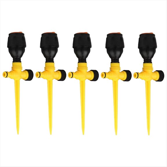 Automatic 360 Degree Rotation Lawn Sprinklers for Yard, Large Area Coverage, Lawn & Garden Essential (5PC)
