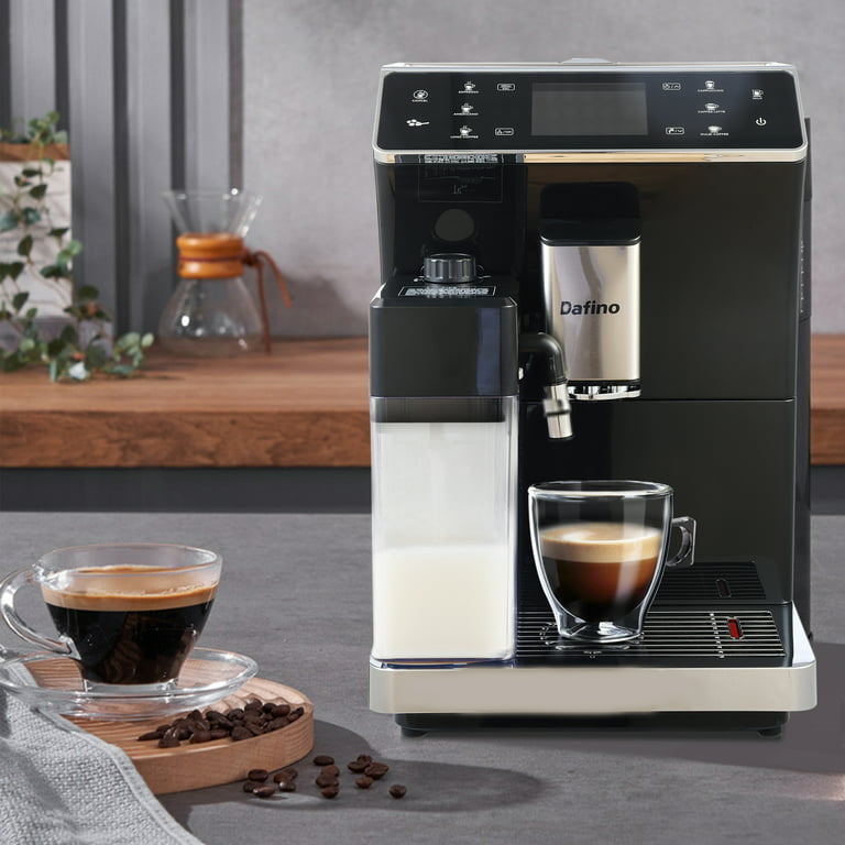 Automatic 8 Cups Coffee & Espresso Machine, TrueBrew (Iced-Coffee), Burr  Grinder + Descaling Solution, Cleaning Brush & Bean Shaped Icecube Latte