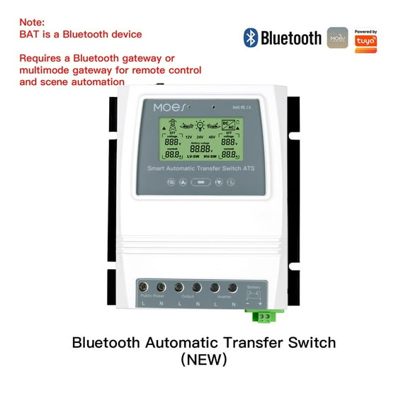 Automatic ATS Dual Power Transfer Switch Solar Charge Controller For Solar Wind System DC 12V 24V 48V On/off Grid ,Safe to Use - BAT-80A-MS (NEW)