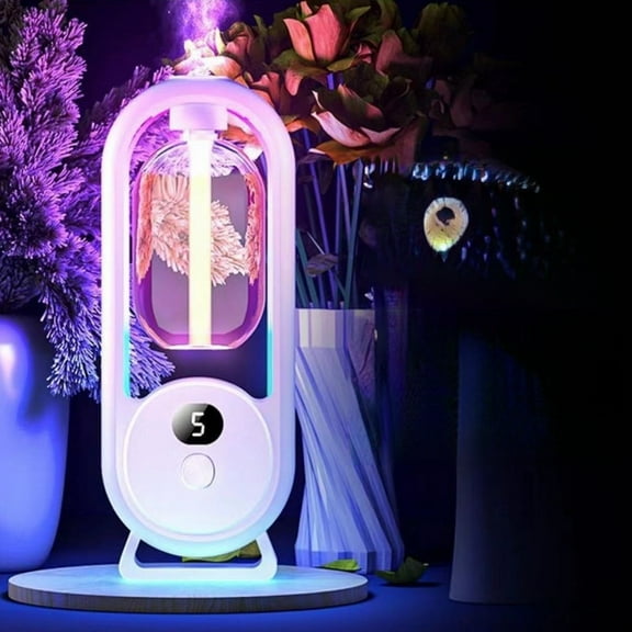 Automatic Air Freshener Dispenser with Essential Oil Diffuser, Ultrasonic Aroma Humidifier, Wall-Mounted or Desktop Scent Machine for Room, Bathroom, Office, Odor Eliminator, 5 Modes Adjustable Fragr