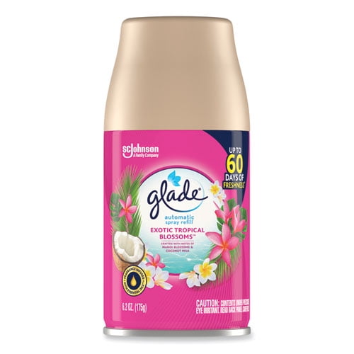 Automatic Air Freshener, Exotic Tropical Blossoms, 6.2 oz, 4/Carton Automatic Air Freshener, Exotic Tropical Blossoms, 6.2 oz, 4/Carton