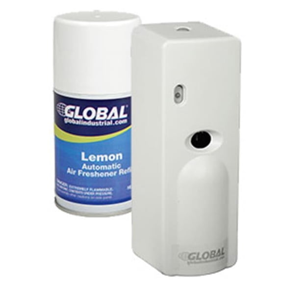 Automatic Air Freshener Refills with Free Lemon Dispenser - White