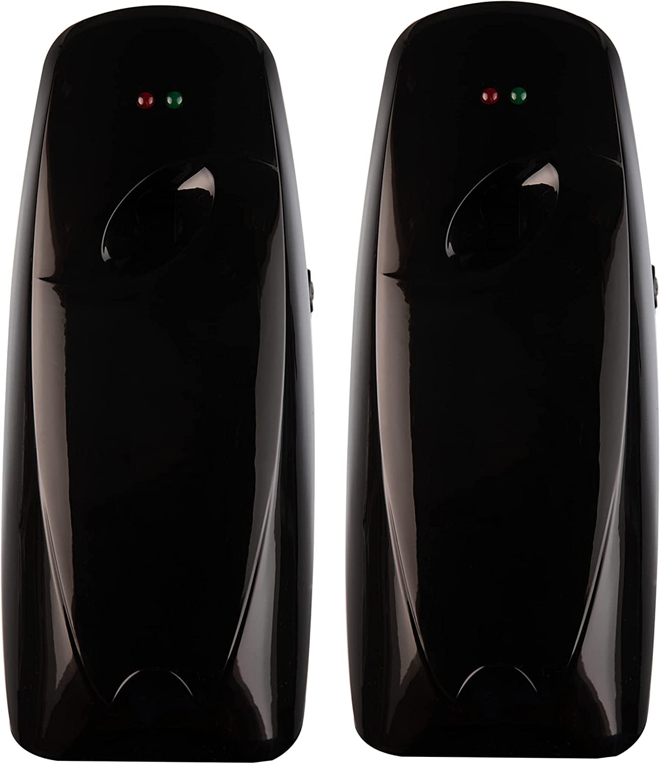 Automatic Air Freshener Spray Dispenser (2-Pack) Wall Mounted or Free Standing, Commercial and Home Use, Multiple Time Scent/Mist Release Settings for Room/Restroom Sprayer (Black)
