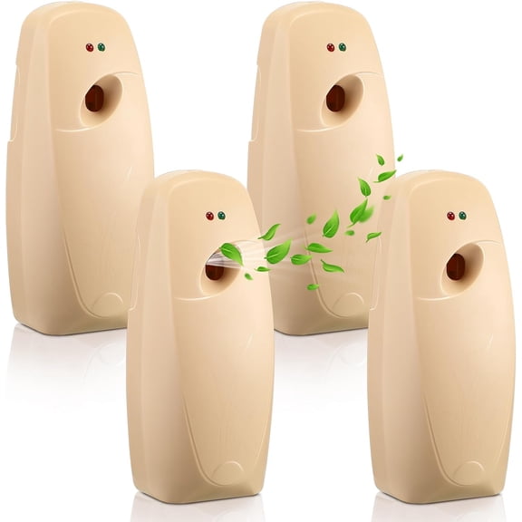 Tivkeber Automatic Air Freshener Spray Dispenser, Elegant Wood Design, 2-Pack, Battery Powered, Free Standing Wall Freshener, Three Time Release