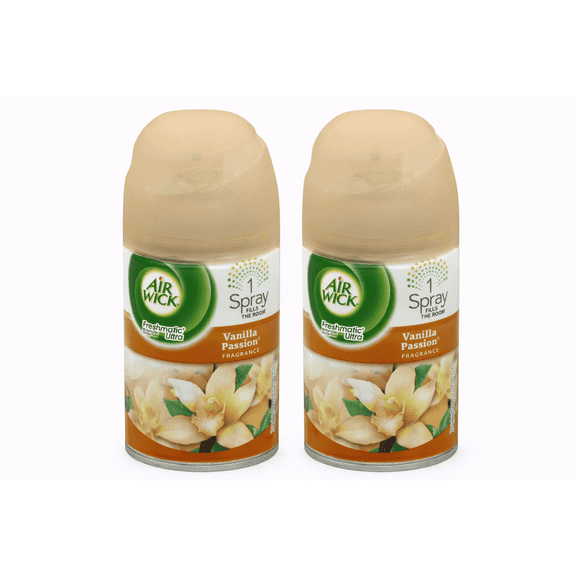 Automatic Air Freshener Spray Refill Vanilla Passion Essential Oils 2 Pack 250 ml Each
