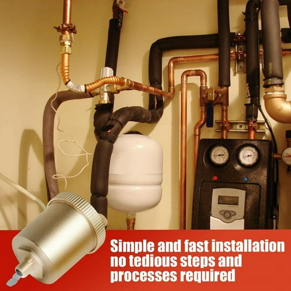 Automatic Air Vent Valve Kit, 1/8 Inch Automatic Air Bleed Vent, Compact Brass Automatic Float Valve