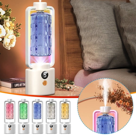 Automatic Aromatherapy Diffuser and Humidifier Combo with Digital Display, 50ml Essential Oil Included, Quiet Air Freshener for Bedroom, Bathroom, Office and Home Use, C
