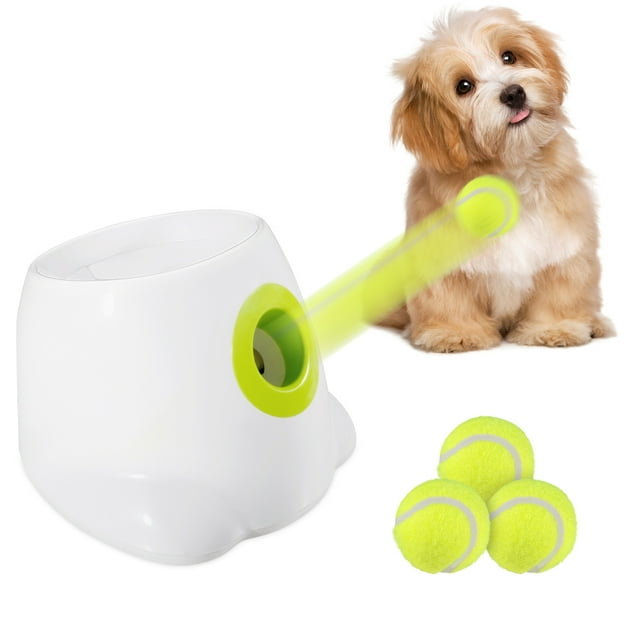 Automatic Ball Launcher for dogs Toy Ball Pitching Machine 3 x Tennis
