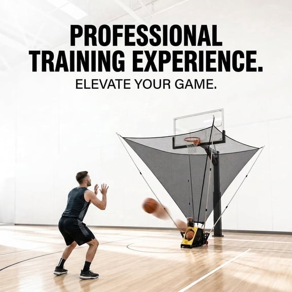 Automatic Basketball Shooting Trainer with Rechargeable and Plug-In Dual Power, 2-in-1 Ball Rebounder Machine