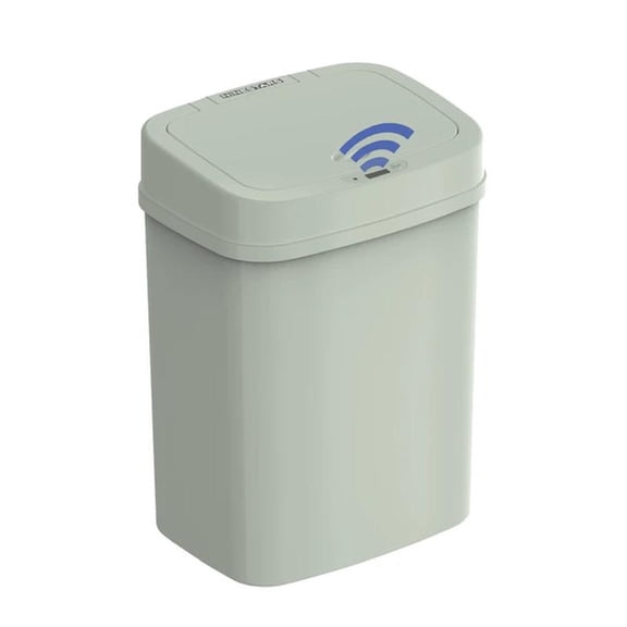 Automatic Bathroom Trash Can, Plastic Motion Sensor Garbage Bin with Soft Close Lid