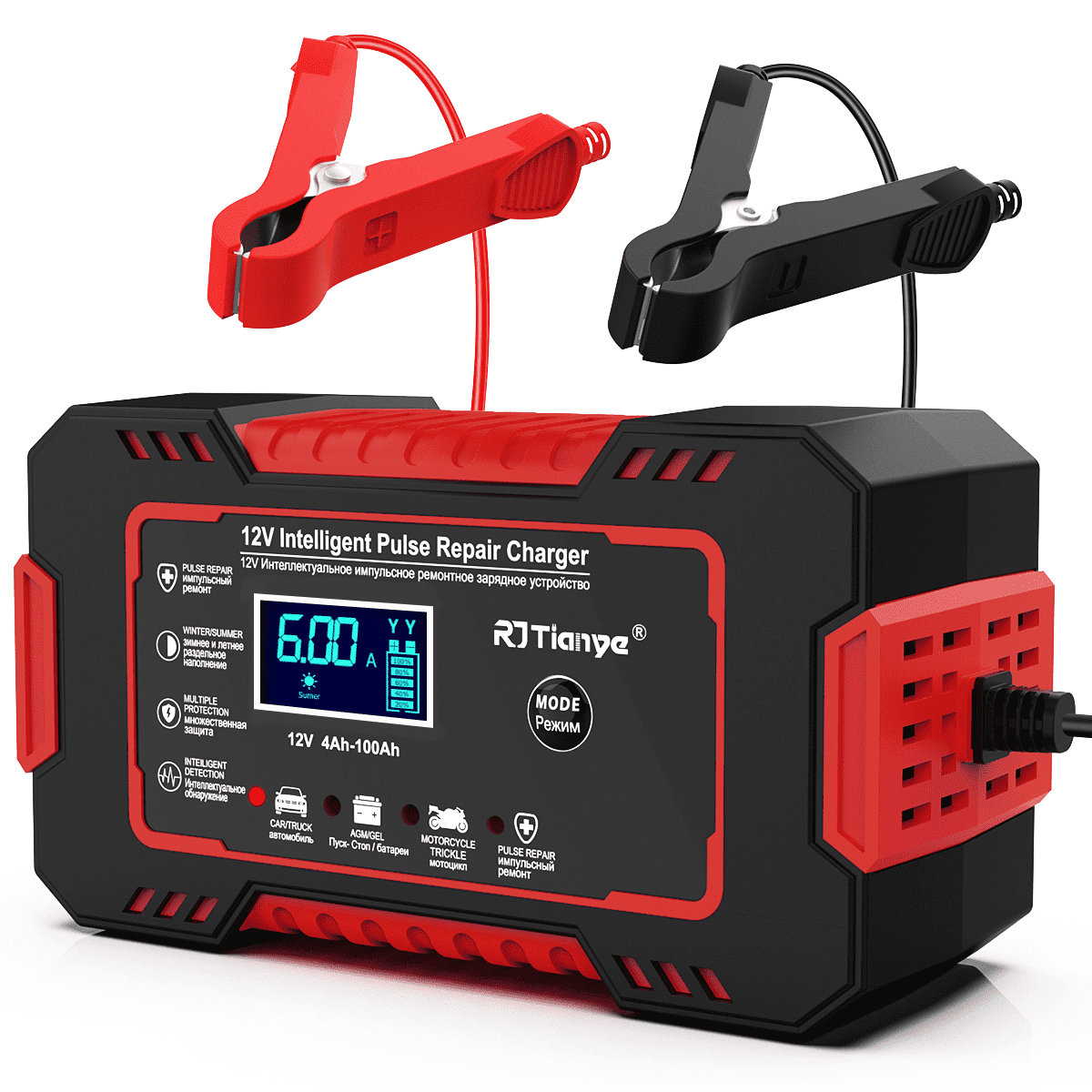 Automatic Battery Charger, 12V/6Amp Battery Mainta