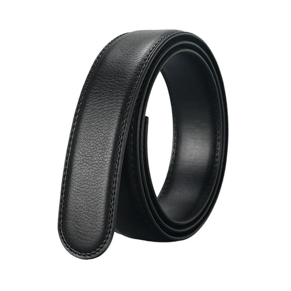 Automatic Belt Men without Clasp Stylish Dress Belt Ratchet Belt Strap Only black 150cm