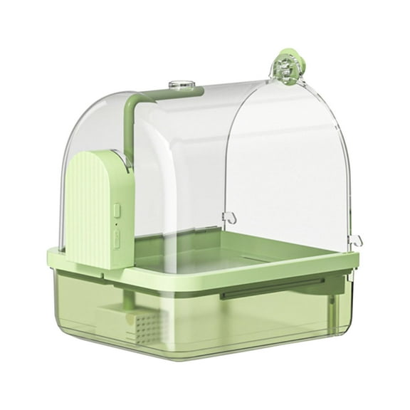 USB Automatic Bird Bath with Water Circulation Indoor Pet Shower for African Grey Conure Budgie Lovebird and Small Birds