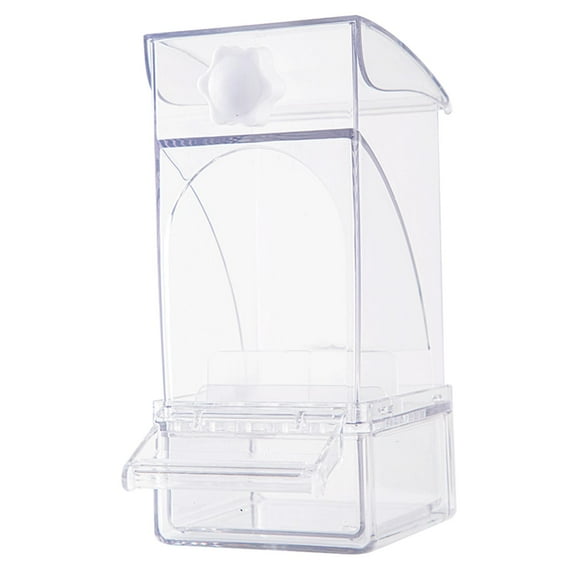 Automatic Bird Feeder Cage Bowl with Pull Out Tray for Parrots Canaries and Lovebirds